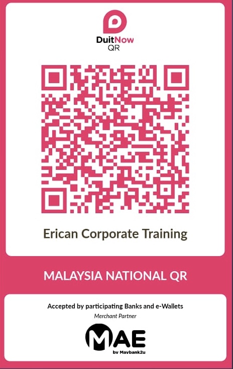 DuitNow QR payment — Erican Corporate Training